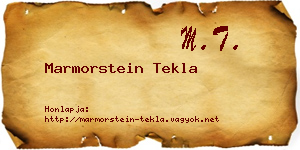Marmorstein Tekla névjegykártya